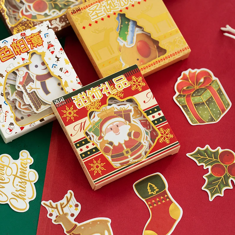 60Pcs Christmas Series Boxed Sticker Bronzing Diary Material Stickers New Year Decoration Sealing Stationery
60Pcs Christmas Series Boxed Sticker Bronzing Diary Material Stickers New Year Decoration Sealing Stationery