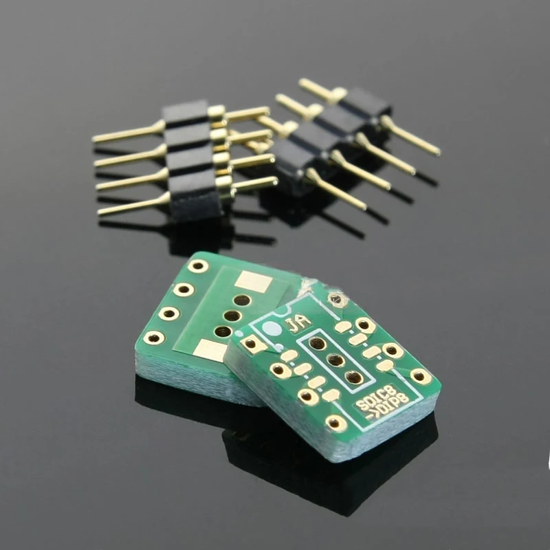 2 шт. аудио Op Amp позолоченный SOP8 отложным воротником DIP8/SOIC8 К DIP8 IC адаптер гнездо с