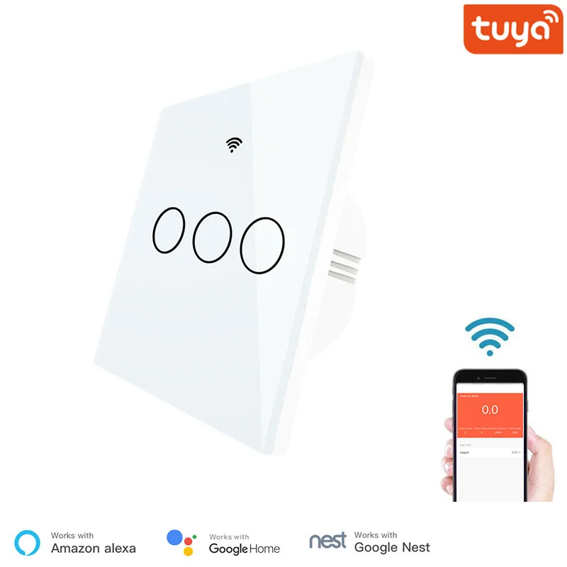 RF433 Smart Wifi Light Switch Damp Proof Timing Toughened Glass Touch Wall Switch Work With Alexa Google Home Smart Home
RF433 Smart Wifi Light Switch Damp Proof Timing Toughened Glass Touch Wall Switch Work With Alexa Google Home Smart Home