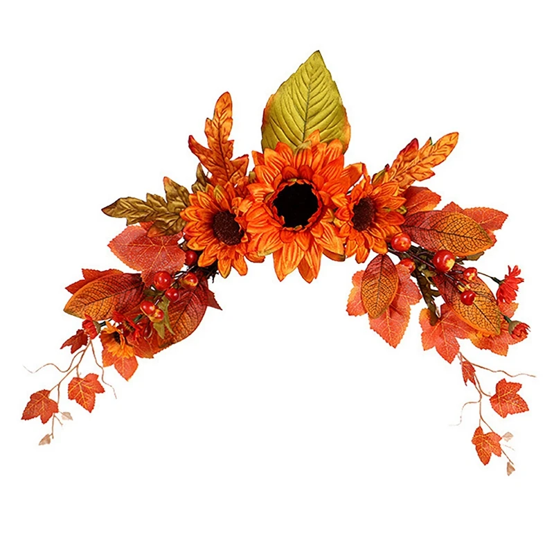 Artificial Sunflower Swag for Front Door Wall Hanging Wreath for Home Arch Door Wall Wedding Thanksgiving Decoration
Artificial Sunflower Swag for Front Door Wall Hanging Wreath for Home Arch Door Wall Wedding Thanksgiving Decoration