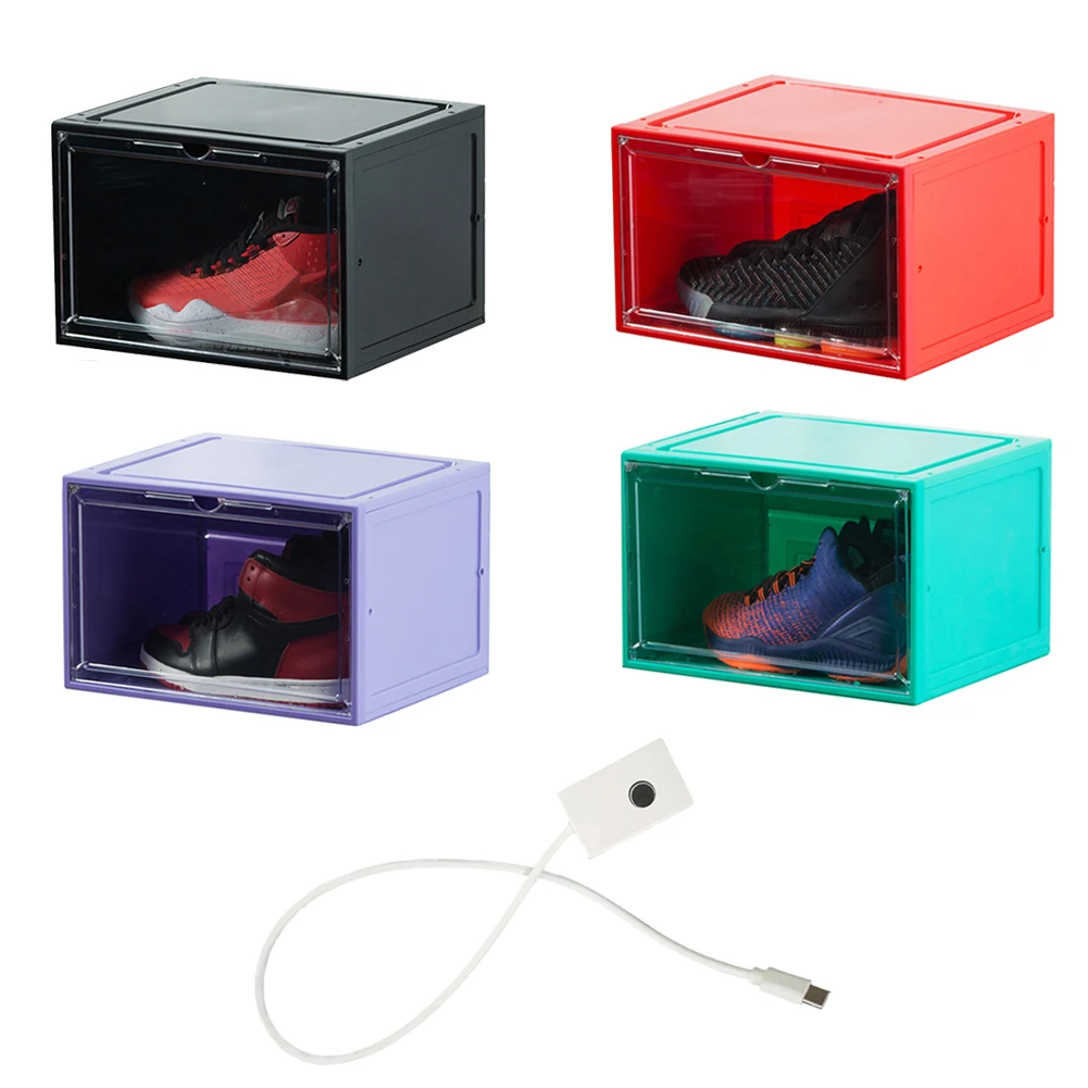 Glow-in-Dark Shoe Box with LED Light Transparent Shoe Organizer Storage Boxes High Capacity Boots Sneakers Case
Glow-in-Dark Shoe Box with LED Light Transparent Shoe Organizer Storage Boxes High Capacity Boots Sneakers Case