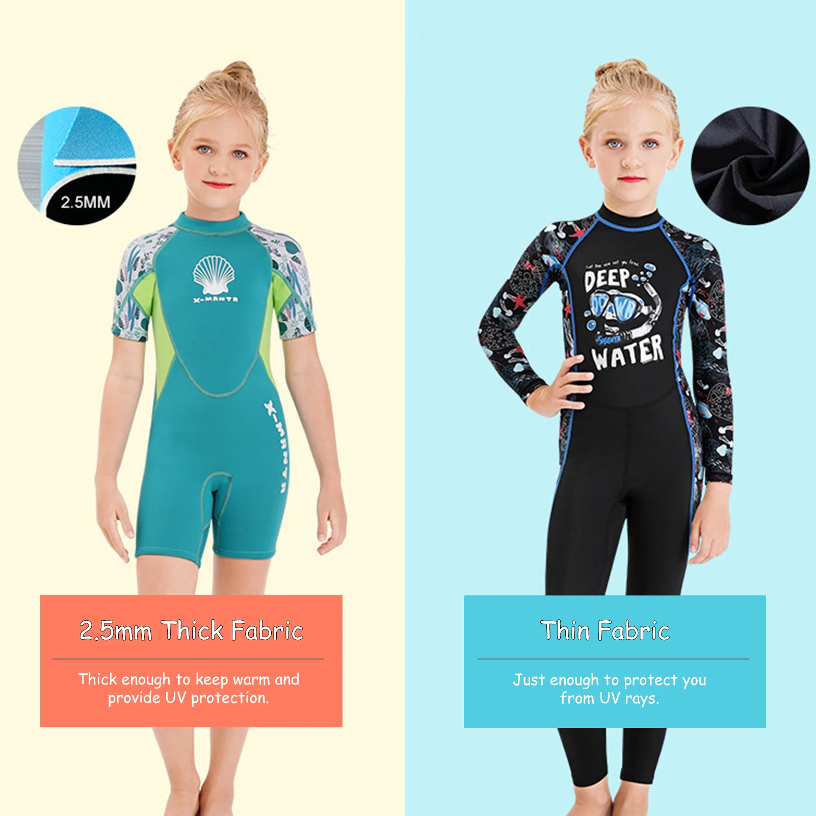 Girls Short Wetsuit One Piece Shorty Diving Swimsuit with Zipper Quick Dry Short Sleeves Surf Suit for Water Sports Swimsuit
Girls Short Wetsuit One Piece Shorty Diving Swimsuit with Zipper Quick Dry Short Sleeves Surf Suit for Water Sports Swimsuit