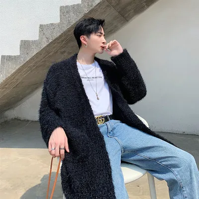 New Autumn and Winter Simple Color Long Plush Cardigan Coat Men's Medium-length Knitted Sweater Outline Coat Men Mens Clothing
New Autumn and Winter Simple Color Long Plush Cardigan Coat Men's Medium-length Knitted Sweater Outline Coat Men Mens Clothing
