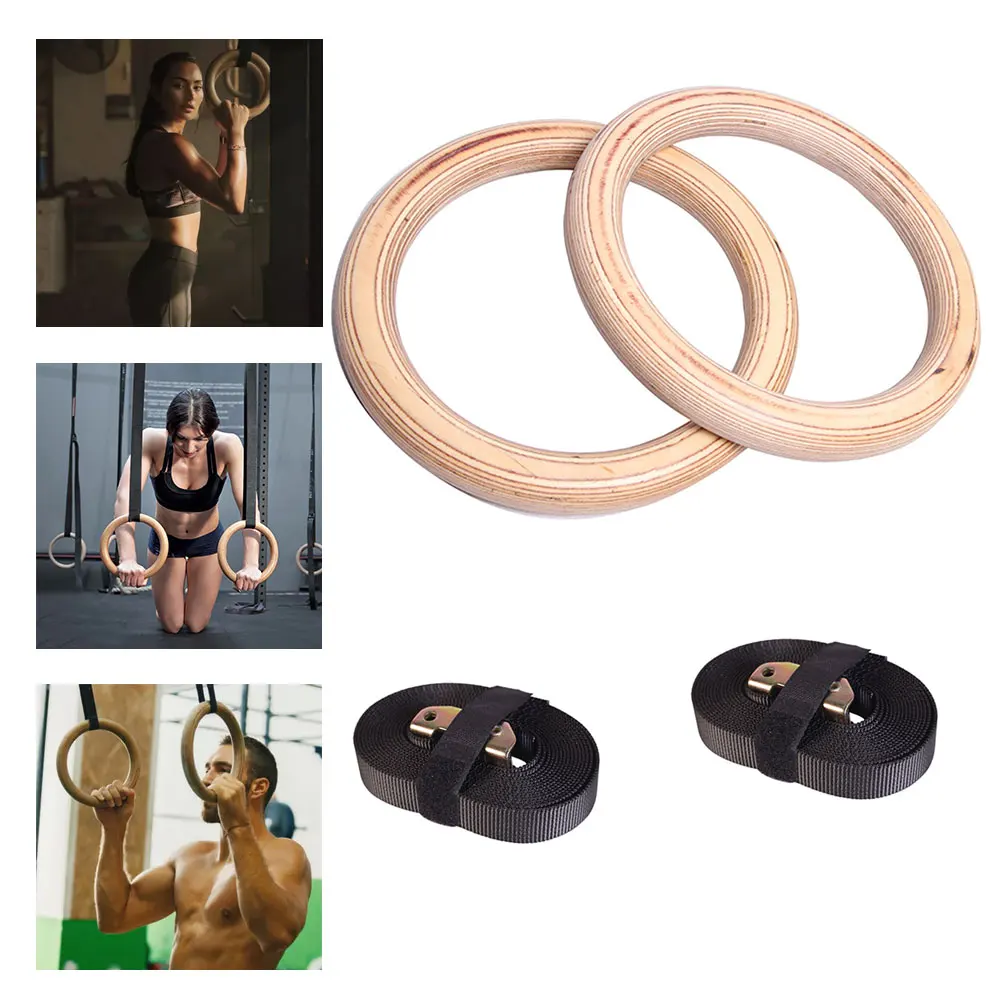 Gymnastic Rings Exercise Gym Rings Olympic Wooden Workout Exercise Calisthenics Rings Strength Training Pull Ups Dips Wood Color
Gymnastic Rings Exercise Gym Rings Olympic Wooden Workout Exercise Calisthenics Rings Strength Training Pull Ups Dips Wood Color