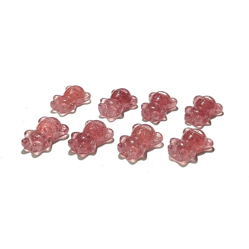 10PCS Natural stone strawberry crystal carved bear pendant beads Charm gem healing jewelry accessories for jewelry making
10PCS Natural stone strawberry crystal carved bear pendant beads Charm gem healing jewelry accessories for jewelry making