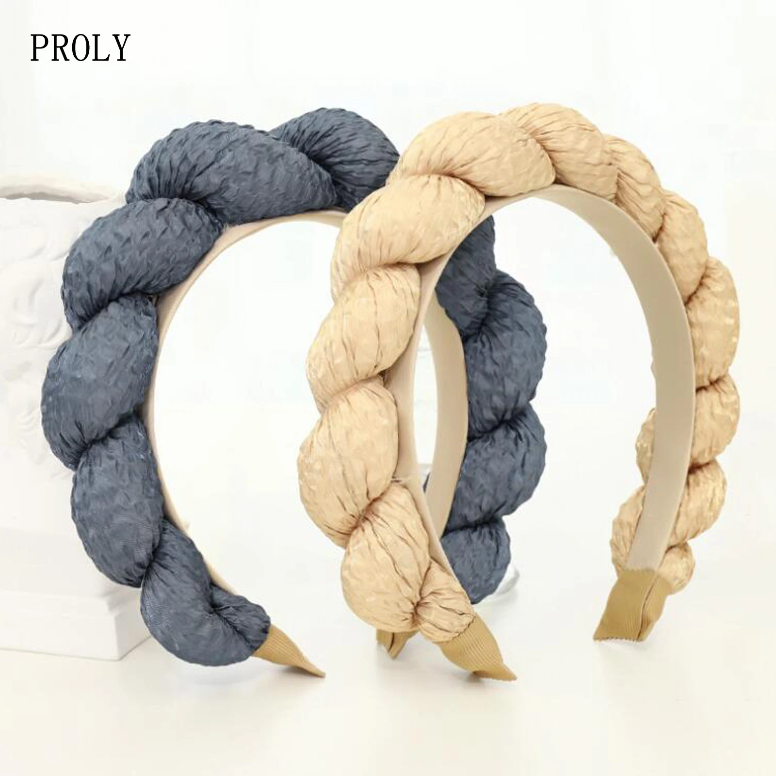 PROLY New Fashion Braid Headband For Women Wide Side Thickened Sponge Hairband Multi-layer Entangled Turban Hair Accessories
PROLY New Fashion Braid Headband For Women Wide Side Thickened Sponge Hairband Multi-layer Entangled Turban Hair Accessories