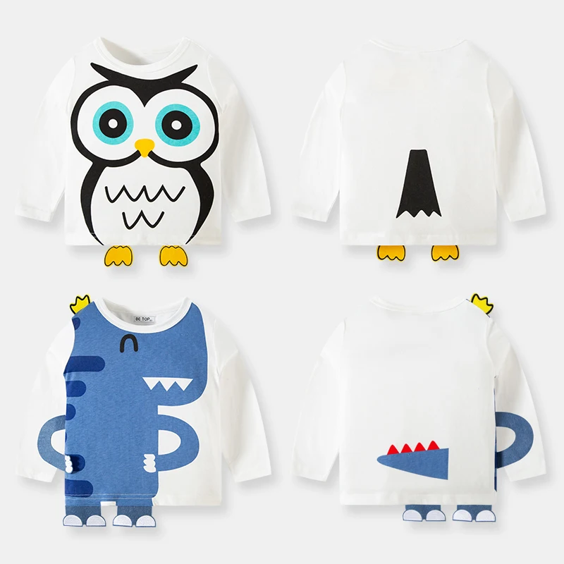 Baby Clothes Children 3d Print Cartoon Dinosaur Owl Long Sleeve Cotton T Shirt Girl Boy Fashion Funny Toddler Oversize Top White
Baby Clothes Children 3d Print Cartoon Dinosaur Owl Long Sleeve Cotton T Shirt Girl Boy Fashion Funny Toddler Oversize Top White