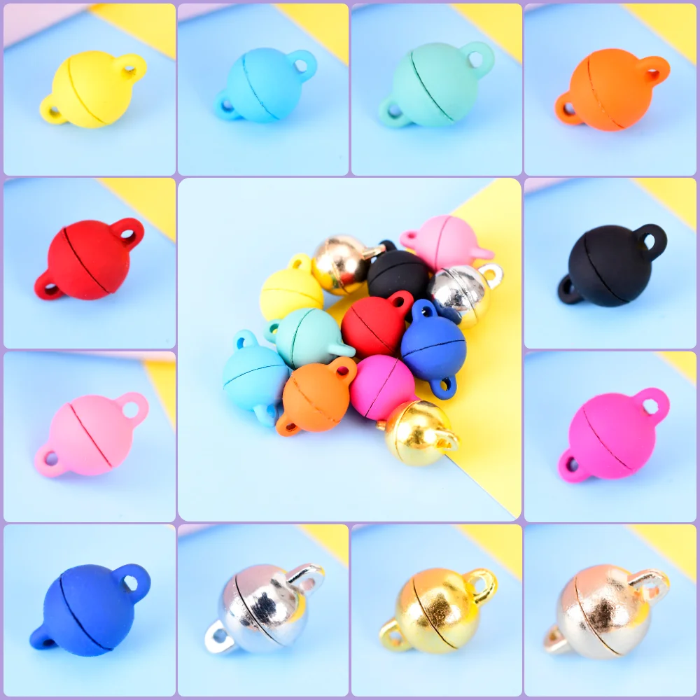 3 Set/Lot 12mm Color Round Ball Strong Magnetic Clasps For Couple Bracelets Necklace Cords End Clasp Connectors Jewelry Making
3 Set/Lot 12mm Color Round Ball Strong Magnetic Clasps For Couple Bracelets Necklace Cords End Clasp Connectors Jewelry Making