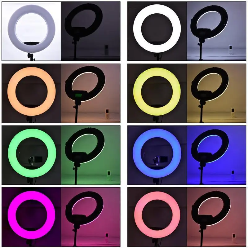 Yidoblo FC-480 Adjust Fashion RGB LED Ring Light 480 LED Video Makeup Lamp Photography Studio broadcast Light +2M stand+ bag
Yidoblo FC-480 Adjust Fashion RGB LED Ring Light 480 LED Video Makeup Lamp Photography Studio broadcast Light +2M stand+ bag
