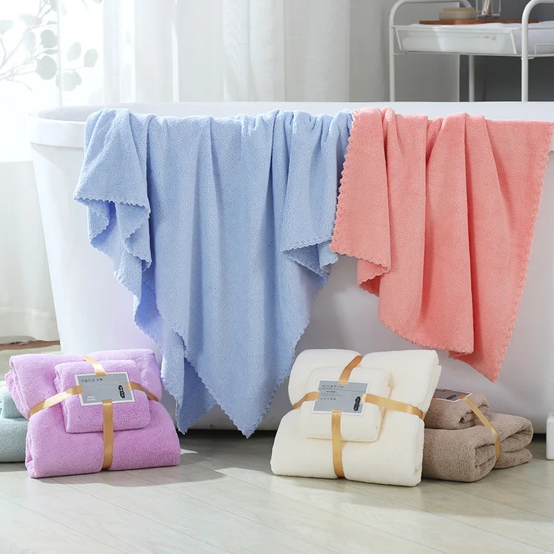 Coral Fleece Towel Solid Color Mother Child Towel Soft Bath Towel Increase Thicken Water Absorbent Quick Dry Hair/Face Towel Set
Coral Fleece Towel Solid Color Mother Child Towel Soft Bath Towel Increase Thicken Water Absorbent Quick Dry Hair/Face Towel Set