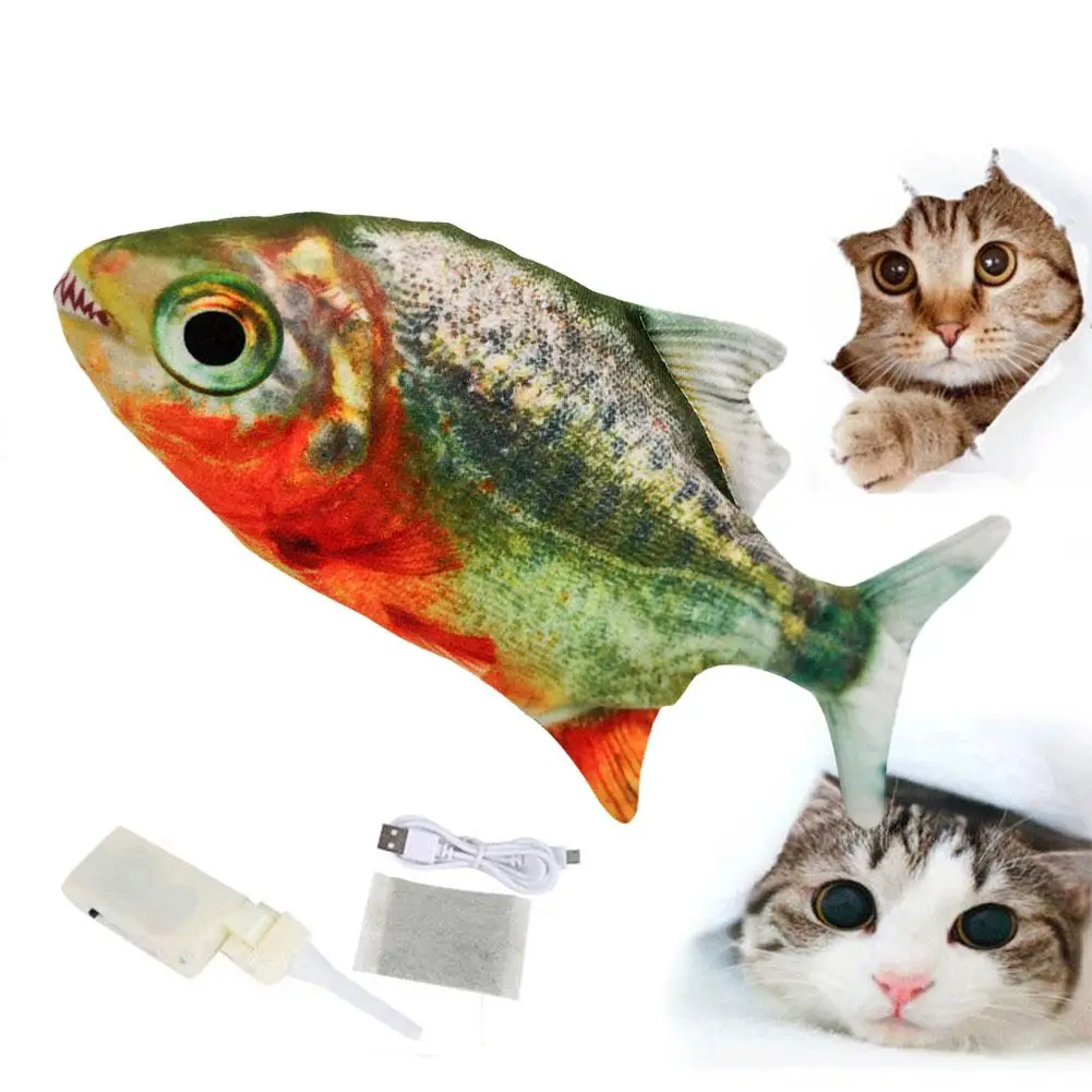 Electric Moving Fish Cat Toy, Realistic Plush Simulation Electric Wagging Fish Cat Toy Catnip Kicker Toys, Funny Interactive 
Electric Moving Fish Cat Toy, Realistic Plush Simulation Electric Wagging Fish Cat Toy Catnip Kicker Toys, Funny Interactive