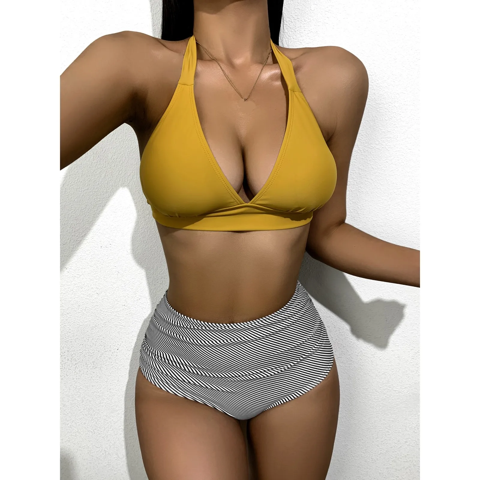 2021 Women's Sexy Open Back Solid High Waist Adjustable Beachwear Bikini Bathing Swimsuit Brazilian Biquini Beach Wear Hot Sale
2021 Women's Sexy Open Back Solid High Waist Adjustable Beachwear Bikini Bathing Swimsuit Brazilian Biquini Beach Wear Hot Sale