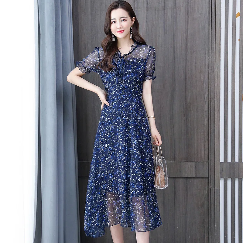 

2021 Spring Modified Cheongsam Dress Women's Summer Dress Young Rich Lady's Daily Skinny Dress