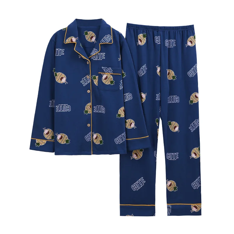 Women's Cotton Pajamas Autumn Long-sleeved Korean Style Full Cotton Cardigan Home Wear Newest Style Pajama Set Women
Women's Cotton Pajamas Autumn Long-sleeved Korean Style Full Cotton Cardigan Home Wear Newest Style Pajama Set Women