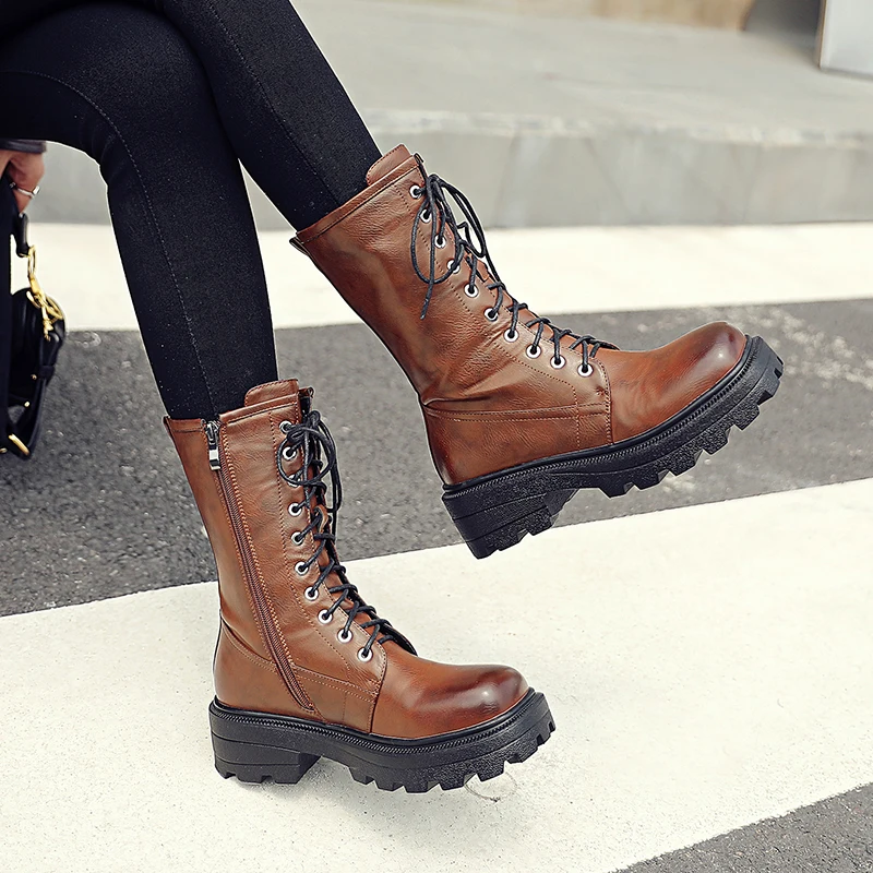 Fanyuan England Vintage Fashion Cowhide High Top Martin Boots Motorcycle Ankle Boots Women Zippers Botas Mujer Shoes Women
Fanyuan England Vintage Fashion Cowhide High Top Martin Boots Motorcycle Ankle Boots Women Zippers Botas Mujer Shoes Women
