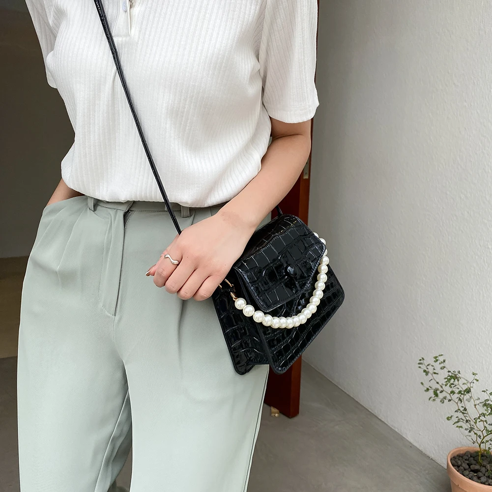 Women Solid Color Bag Stone Pattern PU Shoulder Fashion Pearl Crossbody Bags Women PU Leather Luxurious Messenger Bag
Women Solid Color Bag Stone Pattern PU Shoulder Fashion Pearl Crossbody Bags Women PU Leather Luxurious Messenger Bag