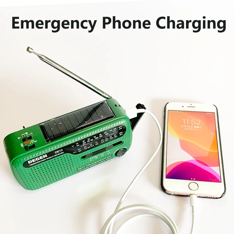 Hotsale Degen Brand FM Radio DE13 FM MW SW Crank Dynamo Solar Emergency Radio World Receiver Quality VS Tecsun PL-310 Panda 6200 
Hotsale Degen Brand FM Radio DE13 FM MW SW Crank Dynamo Solar Emergency Radio World Receiver Quality VS Tecsun PL-310 Panda 6200