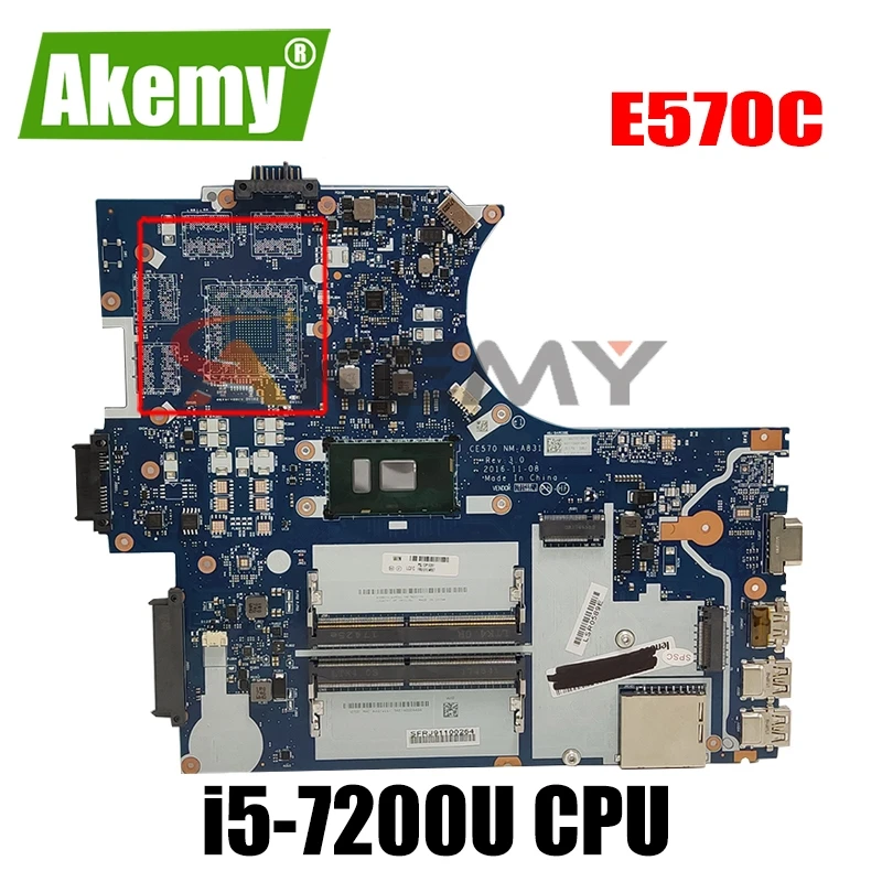 NM-A831 для Lenovo Thinkpad E570 E570C CE570 всеобщая плата NM-A831 материнская плата с i5-7200U процессор 
NM-A831 для Lenovo Thinkpad E570 E570C CE570 всеобщая плата NM-A831 материнская плата с i5-7200U процессор