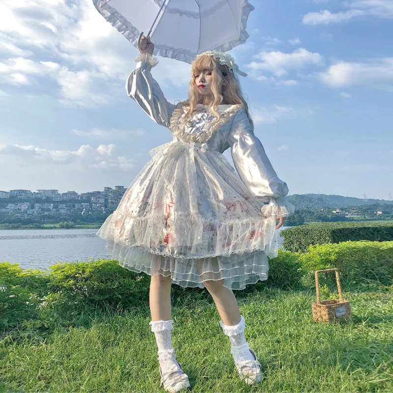 Kawaii Lolita dress Fall Fairy Japanese Soft Girl Doll Collar op Long Sleeve Dress Light Lolita Daily dress
Kawaii Lolita dress Fall Fairy Japanese Soft Girl Doll Collar op Long Sleeve Dress Light Lolita Daily dress