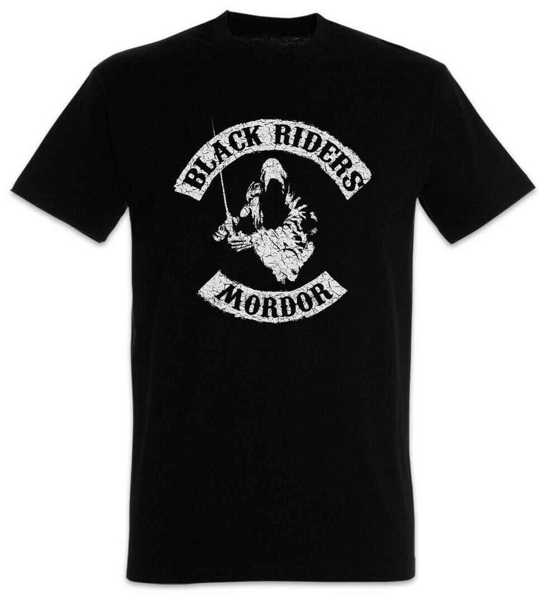 Черные футболки для водителей футболка Властелин Nazgul Biker Fun заплатки кольца Mordor