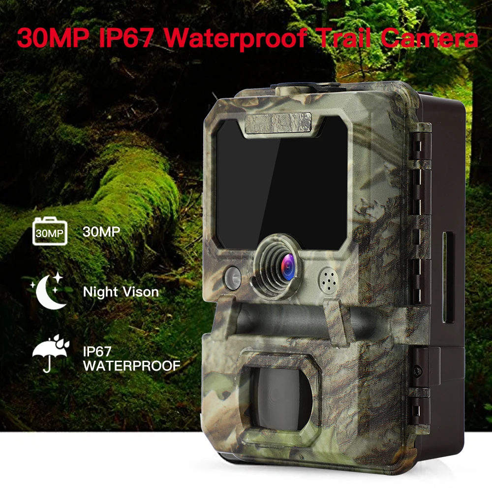 Boblov Trail Camera Forest Camera 30MP 1080P Wild camera Tracing Game IP66 Night Vision Hunting Camera Photo-Trap Thermal Imager
Boblov Trail Camera Forest Camera 30MP 1080P Wild camera Tracing Game IP66 Night Vision Hunting Camera Photo-Trap Thermal Imager