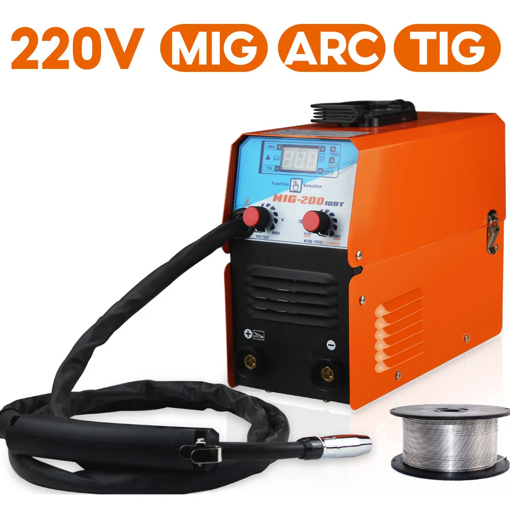 220V MIG-200 50/60Hz No Gas Gasless Welding Machine Fit 0.8mm 1.0mm Welder Equipment Flux Core For Welding Mild Steel Without G
220V MIG-200 50/60Hz No Gas Gasless Welding Machine Fit 0.8mm 1.0mm Welder Equipment Flux Core For Welding Mild Steel Without G