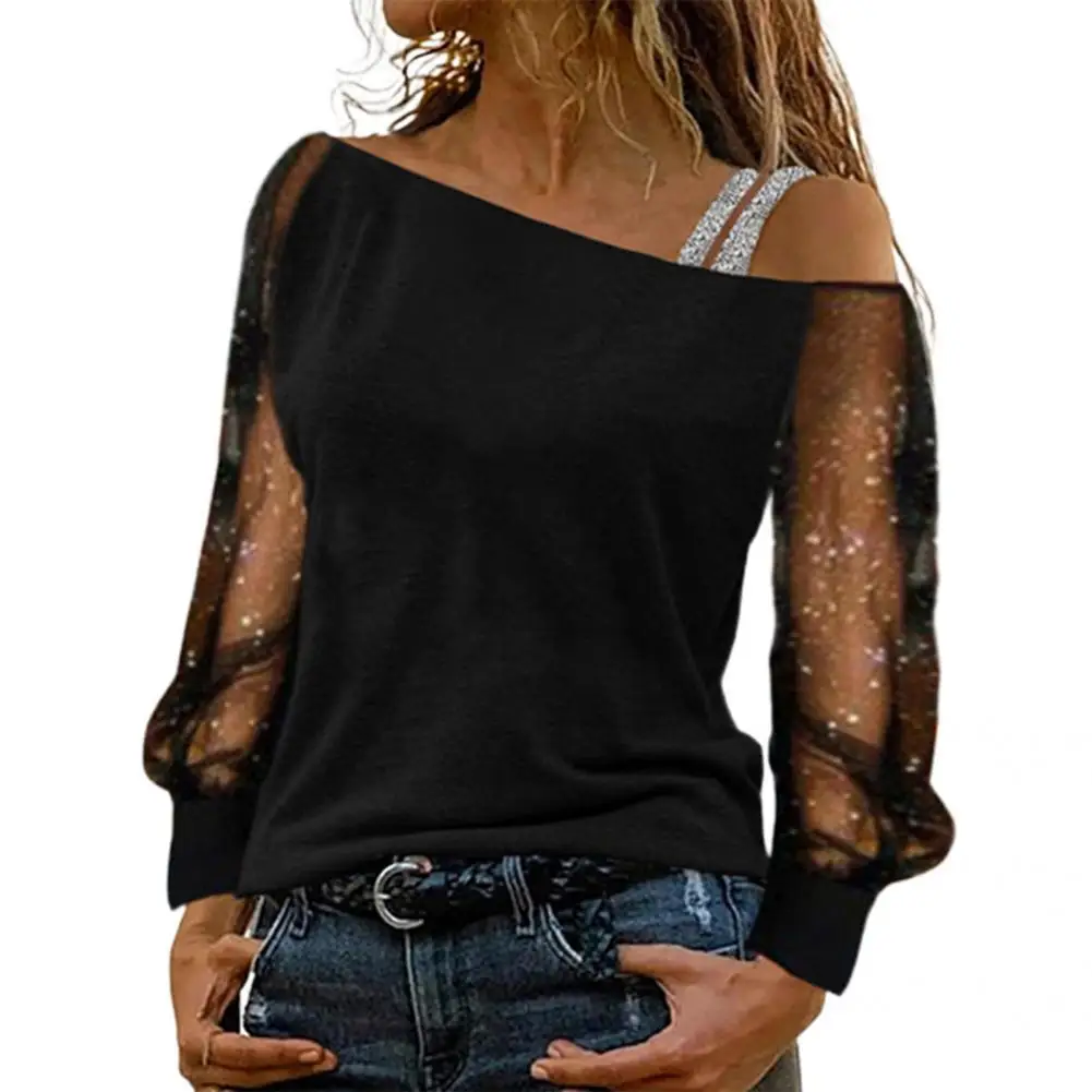 Popular Women Blouse Pure Color Ladies Shiny See Through T-shirt Shirt Women T-shirt
Popular Women Blouse Pure Color Ladies Shiny See Through T-shirt Shirt Women T-shirt