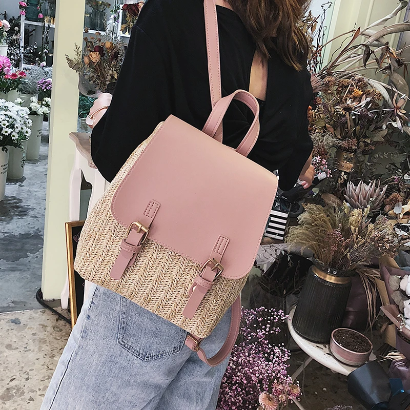 Casual Straw Backpacks for Women Wicker Woven School Bag Girls Rattan Summer Beach Back Pack Travel Bags Female Sac 2021
Casual Straw Backpacks for Women Wicker Woven School Bag Girls Rattan Summer Beach Back Pack Travel Bags Female Sac 2021