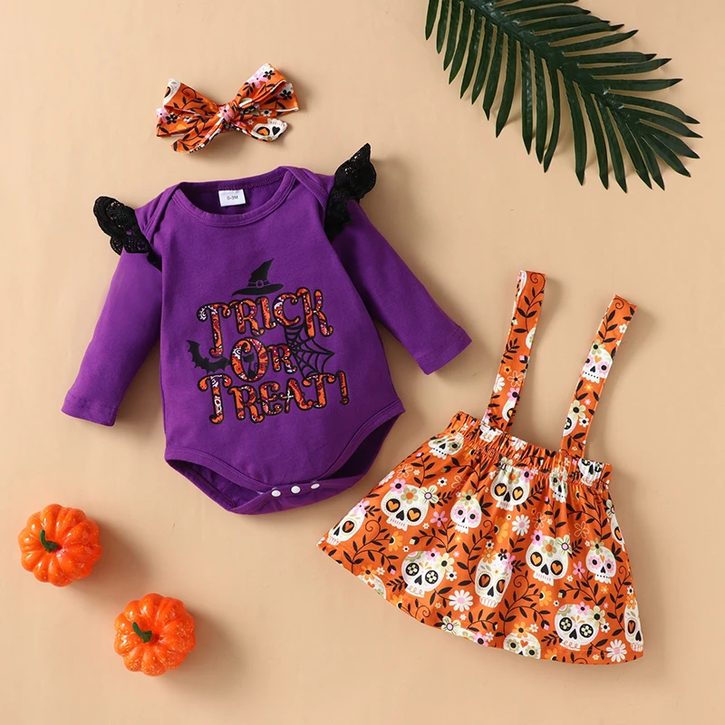 Menoea Newborn Infant Girls Clothes Sets Halloween Pumpkin Romper Strap Skirt Headband 3Pcs Suits Autumn Fashion Toddler Outfits
Menoea Newborn Infant Girls Clothes Sets Halloween Pumpkin Romper Strap Skirt Headband 3Pcs Suits Autumn Fashion Toddler Outfits