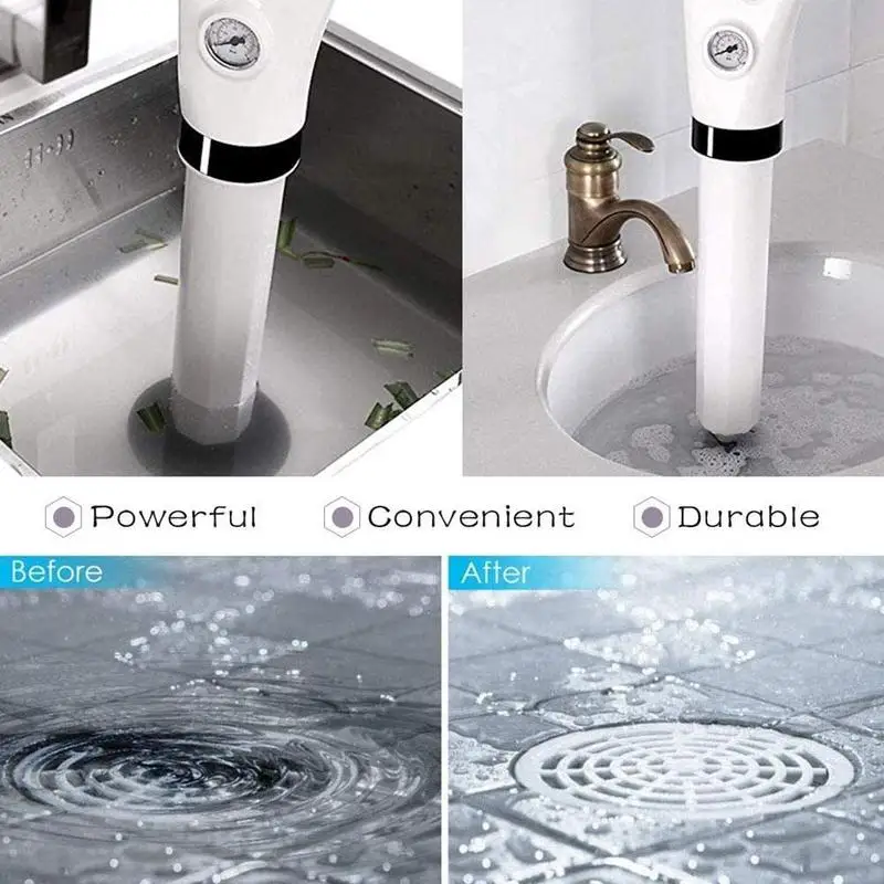 High Pressure Pump Cleaner Dredge Toilet Plunger Air Blaster Clogged Remover Pipe Sink Drain Bathroom Bathtub Pipe O5H1
High Pressure Pump Cleaner Dredge Toilet Plunger Air Blaster Clogged Remover Pipe Sink Drain Bathroom Bathtub Pipe O5H1