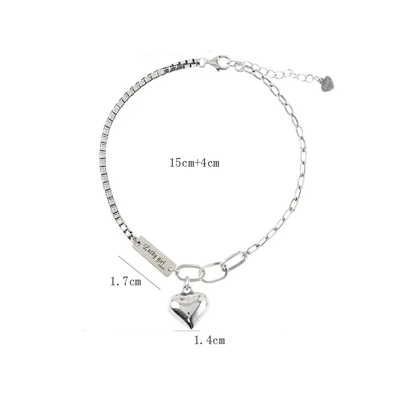 Punk Bracelets Vintage Lover Heart Bracelet Bangle Bohemian Lucky Girl Letter Tag Chain Pendant Bracelet Women Jewelry Gifts
Punk Bracelets Vintage Lover Heart Bracelet Bangle Bohemian Lucky Girl Letter Tag Chain Pendant Bracelet Women Jewelry Gifts
