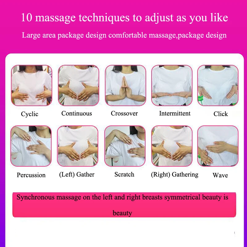 Top Quality Electronic Breast Massager USB Charging Enhancer 5-Speed Adjustment Chest Pulse Bust Muscle Machine Nursing Device
Top Quality Electronic Breast Massager USB Charging Enhancer 5-Speed Adjustment Chest Pulse Bust Muscle Machine Nursing Device