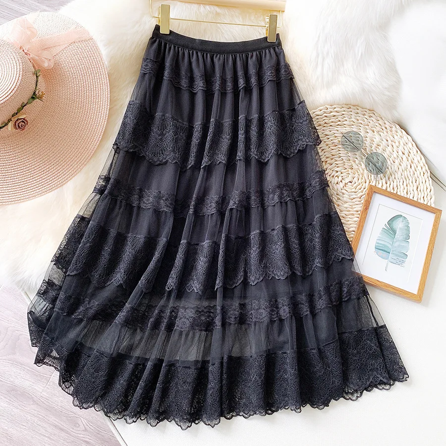 2021 Women Summer A-Line Lace Long Skirt High Waist Women Boho Elegant Skirt Femme Faldas Jupe Saia Women Clothes
2021 Women Summer A-Line Lace Long Skirt High Waist Women Boho Elegant Skirt Femme Faldas Jupe Saia Women Clothes