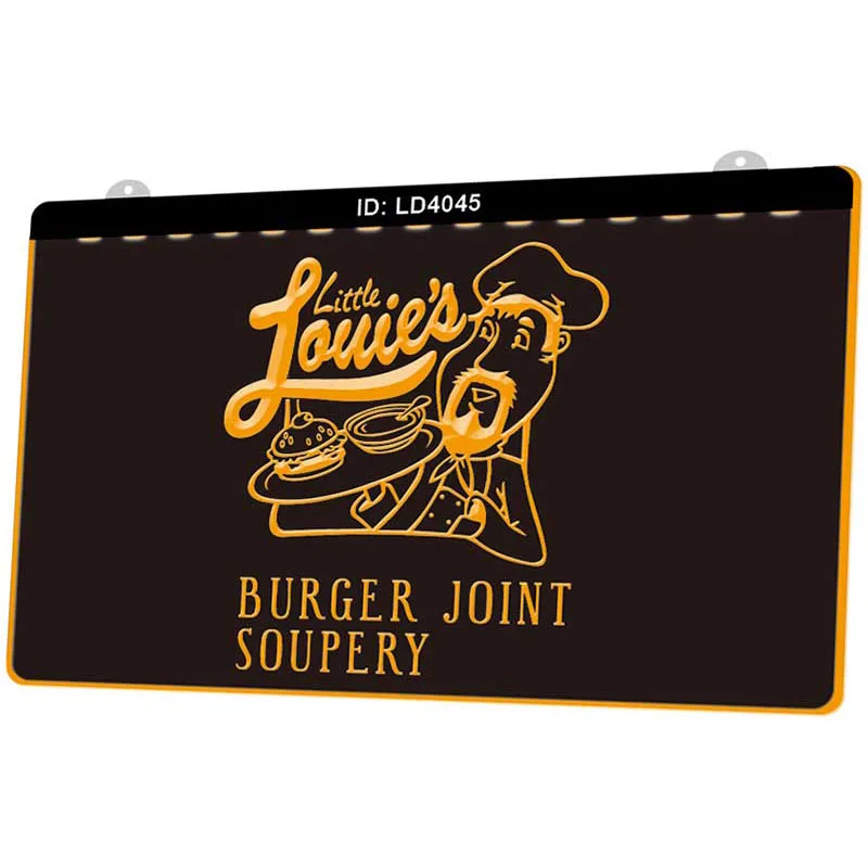LD4045 маленький Lawies в виде бургеров Soupery Новый светодиодный светильник с 3D
