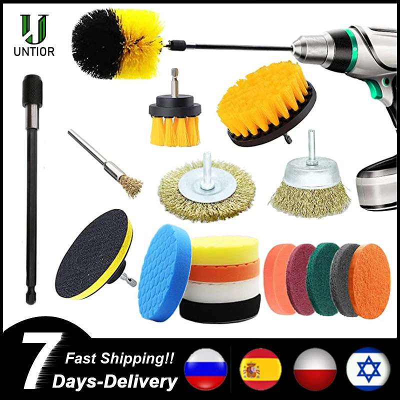 3-37Pcs Drill Brush Scrub Pads Power Scrubber Cleaning Kit - All Purpose Cleaner Scrubbing Cordless Drill for Cleaning Pool Til
3-37Pcs Drill Brush Scrub Pads Power Scrubber Cleaning Kit - All Purpose Cleaner Scrubbing Cordless Drill for Cleaning Pool Til