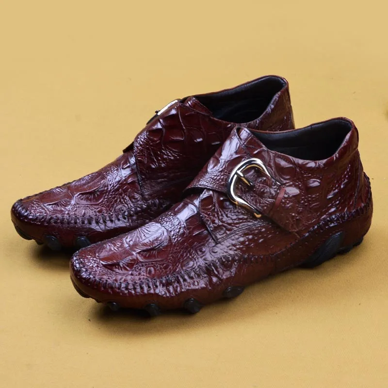 High Top Crocodile Shoes Men Chelsea Boots Genuie Leather Slip On Round Top Buckle Strap Winter Boots For Men A103
High Top Crocodile Shoes Men Chelsea Boots Genuie Leather Slip On Round Top Buckle Strap Winter Boots For Men A103