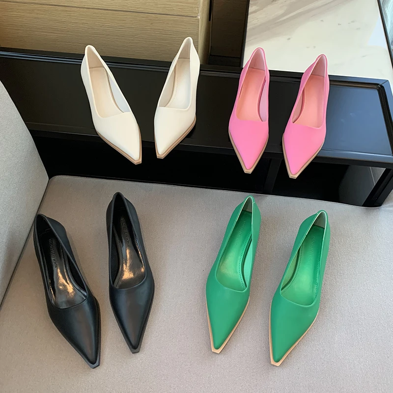 Black White Green Pink Women Pumps Pointed Toe Shallow Slip On Thin Mid Heels Party Dress Shoes Woman Office Pumps Size 35-39
Black White Green Pink Women Pumps Pointed Toe Shallow Slip On Thin Mid Heels Party Dress Shoes Woman Office Pumps Size 35-39