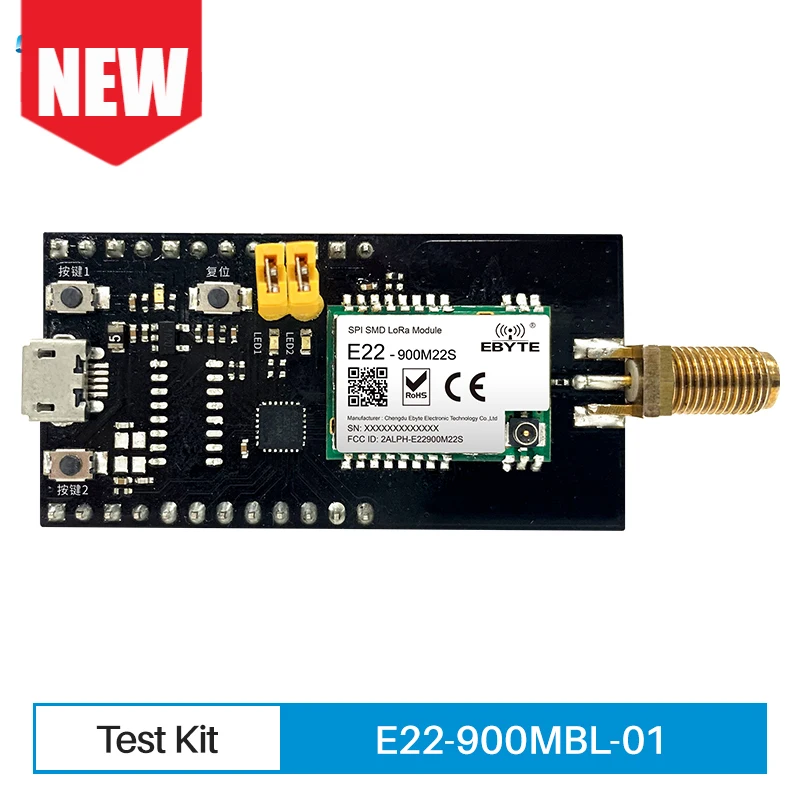 SX1268 DIY LoRa Test Kit E22-900MBL-01 22dBm 7km USB Pre-welded E22-900M22S Compatible with E07/E30/E220/E32/E22 Smart Home
SX1268 DIY LoRa Test Kit E22-900MBL-01 22dBm 7km USB Pre-welded E22-900M22S Compatible with E07/E30/E220/E32/E22 Smart Home