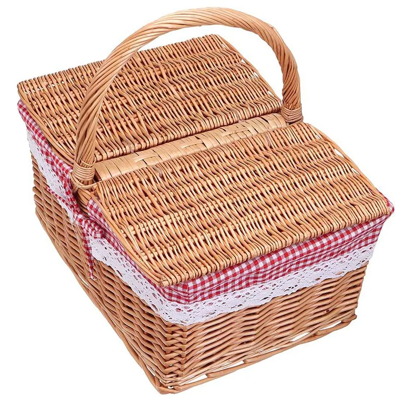Outdoor Picnic Basket Basket For Picnic Practical Pastoral Style Basket Decorative Fabric Storage Basket Portable Flower Basket
Outdoor Picnic Basket Basket For Picnic Practical Pastoral Style Basket Decorative Fabric Storage Basket Portable Flower Basket
