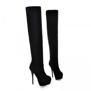 New sexy thin leg boots super high heel knee boots waterproof platform large large women's boots
New sexy thin leg boots super high heel knee boots waterproof platform large large women's boots