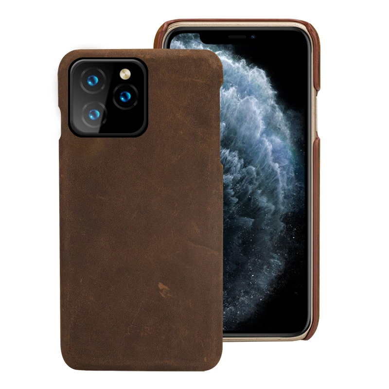 Чехол из натуральной кожи для телефона iphone 11 pro max Crazy Horse роскошный винтажный Apple 6s