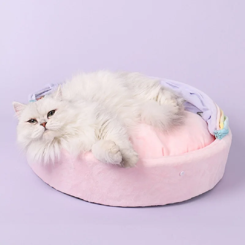 Rainbow Cat Bed Soft Pet Sleeping Pad Deep Sleep Cat Nest Dog Bed Comfortable And Breathable Dog House
Rainbow Cat Bed Soft Pet Sleeping Pad Deep Sleep Cat Nest Dog Bed Comfortable And Breathable Dog House