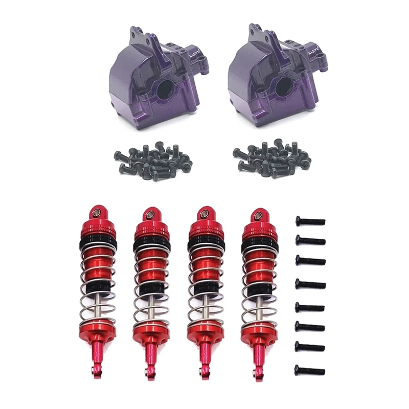 4Pcs Adjustable All Metal Shock Absorbers Damper with Metal Differential Gearbox Housing Cover
4Pcs Adjustable All Metal Shock Absorbers Damper with Metal Differential Gearbox Housing Cover