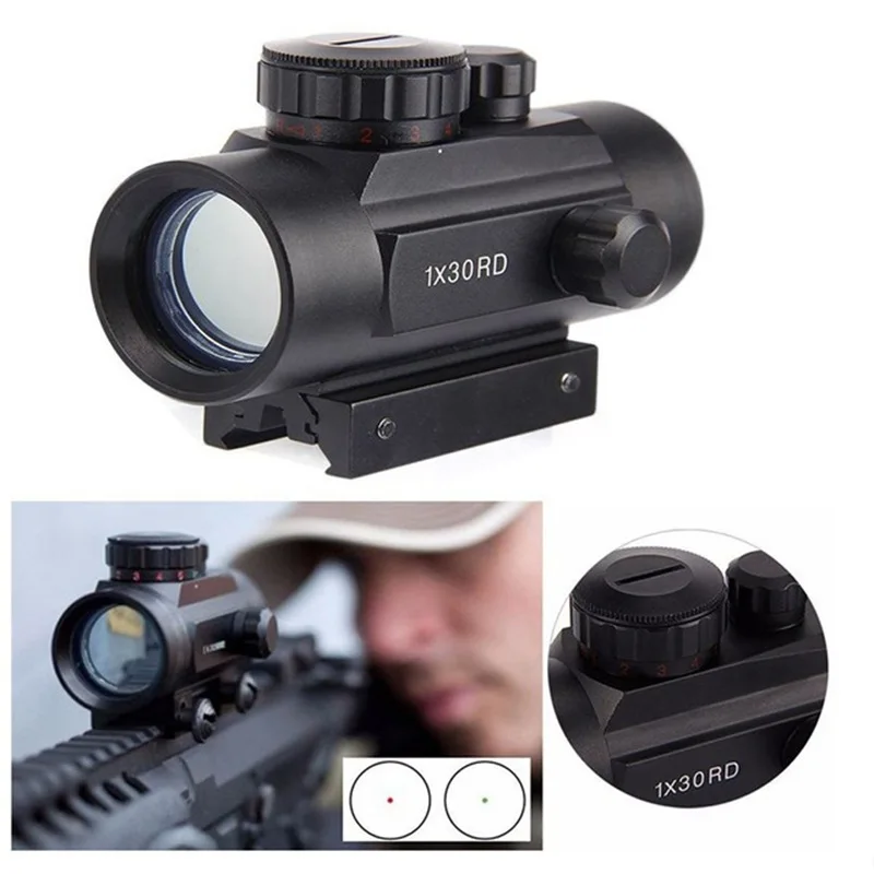 

Luneta Para Rifle Scopes Telescopic Sight Red Green Dot 11mm / 20mm Pistol Holographic Optic Sights For Airsoft Air Guns