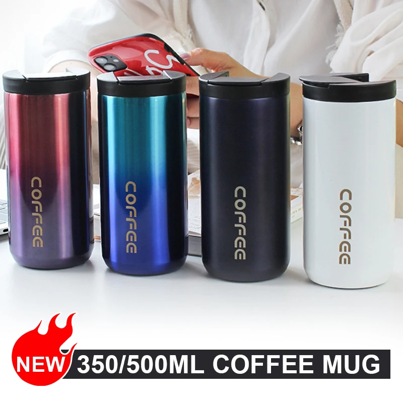 Stainless Steel Coffee Cup Simple 350Ml/500Ml Vacuum Insulated Metal Flask Keep Hot & Proof Drink Bottle for Office, Sports, Gym
Stainless Steel Coffee Cup Simple 350Ml/500Ml Vacuum Insulated Metal Flask Keep Hot & Proof Drink Bottle for Office, Sports, Gym