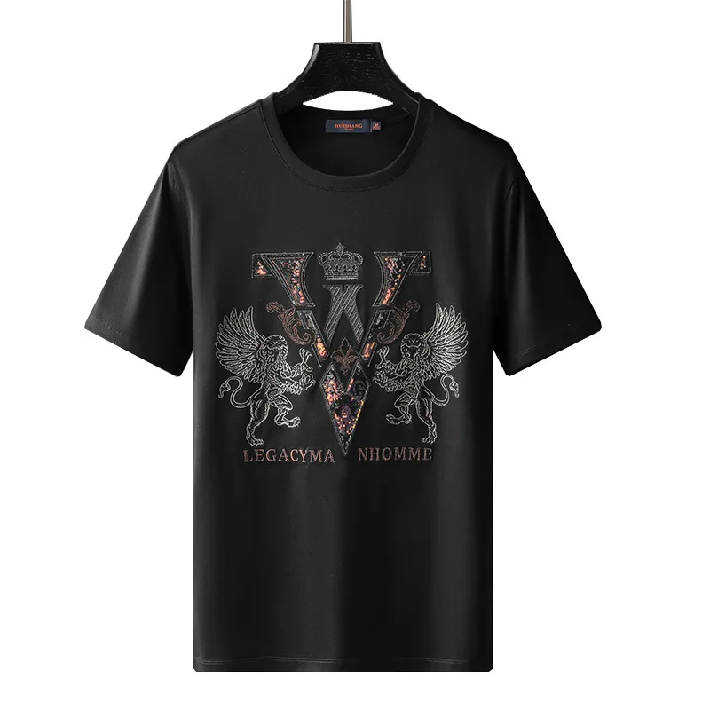 Heavy Industry Hot Diamond Three-dimensional Embroidered Round Neck Short Sleeve T-Shirt Men's Loose Oversized T-Shirt S-4XL
Heavy Industry Hot Diamond Three-dimensional Embroidered Round Neck Short Sleeve T-Shirt Men's Loose Oversized T-Shirt S-4XL
