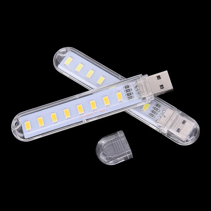 

Hot Sale Mini USB LED Night Light 8LEDs 5V Bulb Cold White Lamp For Reading Gadget Notebook Power Bank Computer Laptop