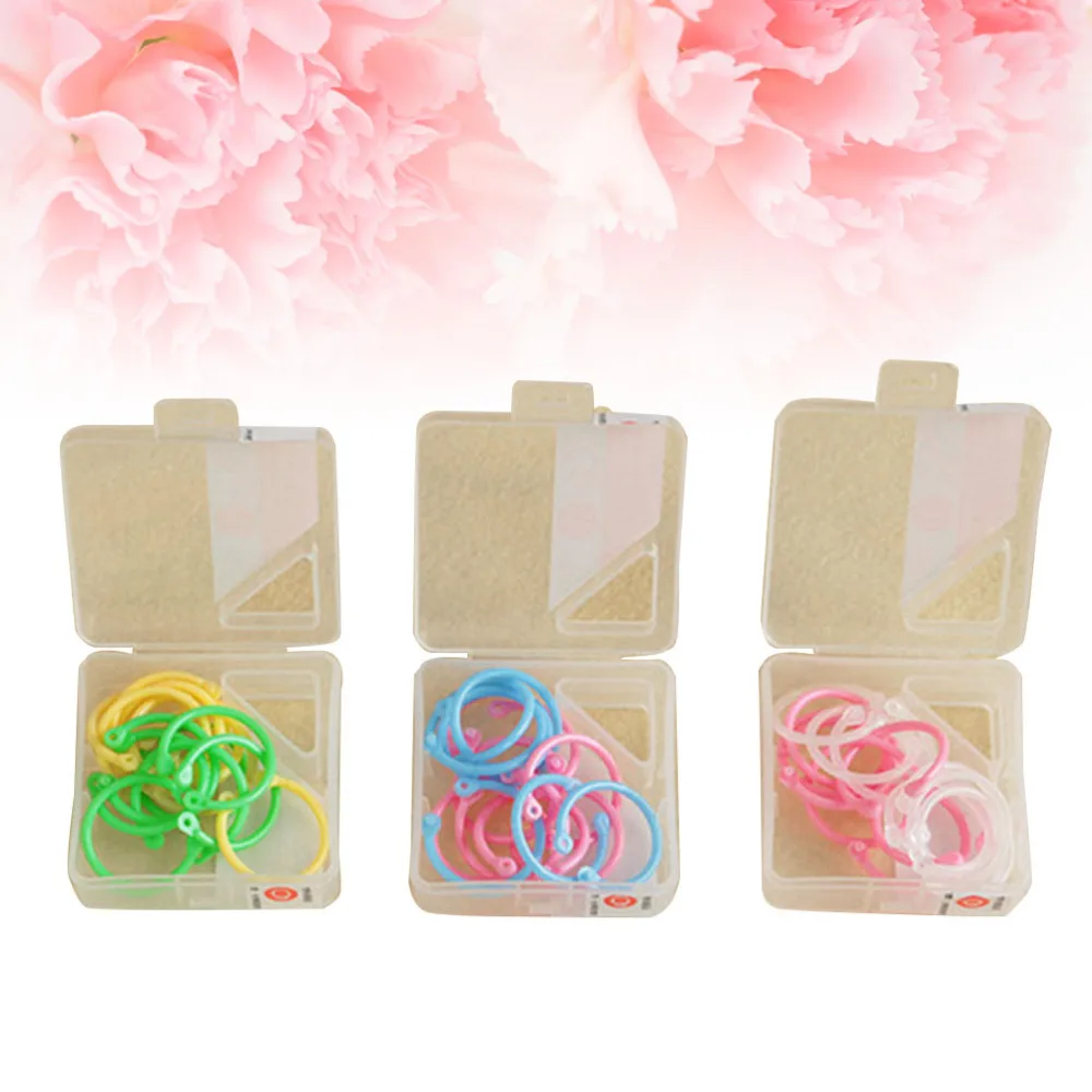 48Pcs Boxed Loose Leaf Easy Rings Paper Book Colored Binders Multi-function Circle Calendar Rings Keychain Key Rings (Random Col
48Pcs Boxed Loose Leaf Easy Rings Paper Book Colored Binders Multi-function Circle Calendar Rings Keychain Key Rings (Random Col