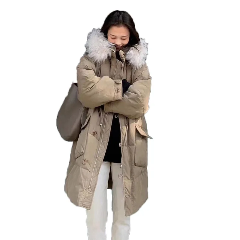 MENINA BONITA 2021 Winter Jacket Women White Duck Down X-Long Coat Real Natural Fox Fur Collar Hooded Warm Streetwear Fashion
MENINA BONITA 2021 Winter Jacket Women White Duck Down X-Long Coat Real Natural Fox Fur Collar Hooded Warm Streetwear Fashion