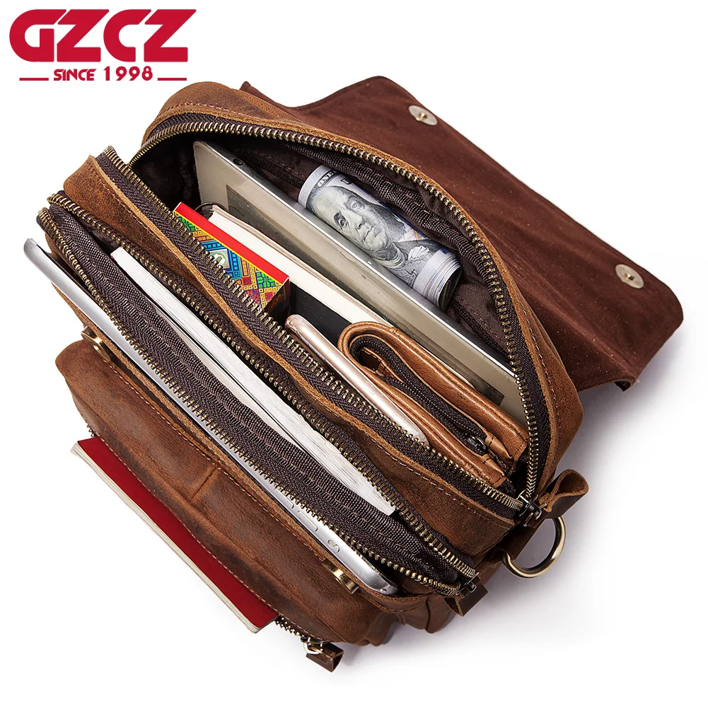 Модная мужская сумка GZCZ, сумка через плечо, винтажная трендовая сумка-мессенджер из воловьей кожи в стиле ретро, стильная повседневная мужс...
Модная мужская сумка GZCZ, сумка через плечо, винтажная трендовая сумка-мессенджер из воловьей кожи в стиле ретро, стильная повседневная мужс...